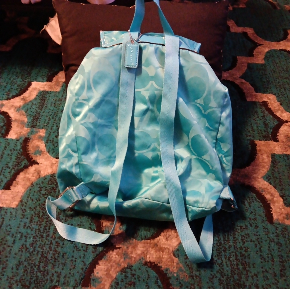 Coach Blue Backpack - Picture 4 of 8